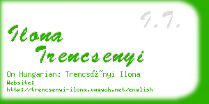 ilona trencsenyi business card